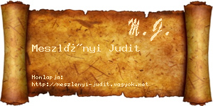Meszlényi Judit névjegykártya